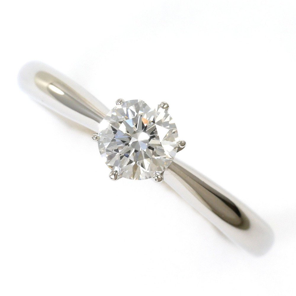 PT1000 Platinum Ring with 0.403ct VS1 Diamond, Certified, Total Weight 3.5g, ...